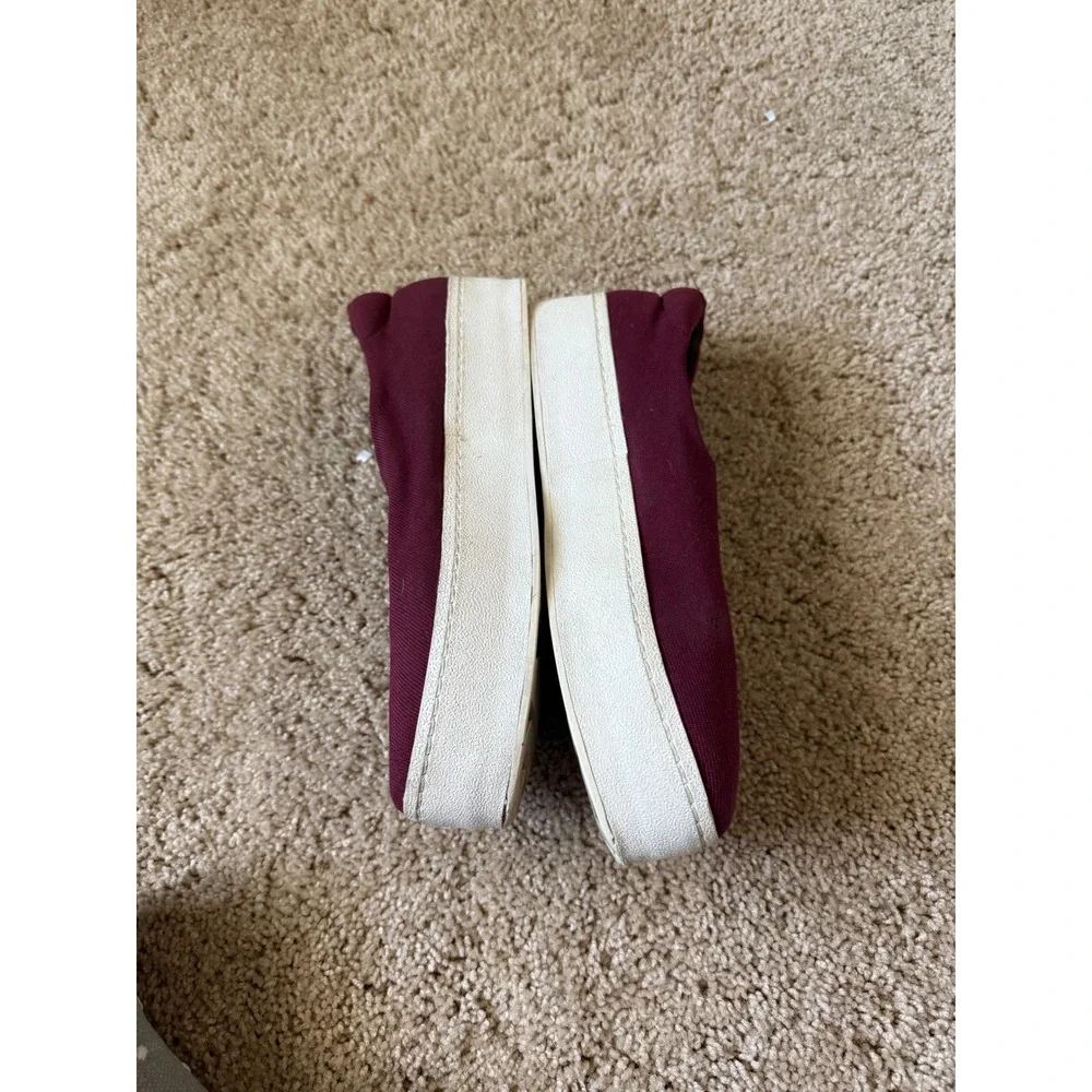 Opening Ceremony Mens Burgundy Canvas Platform Slip On Sneakers Shoes EU 40‎